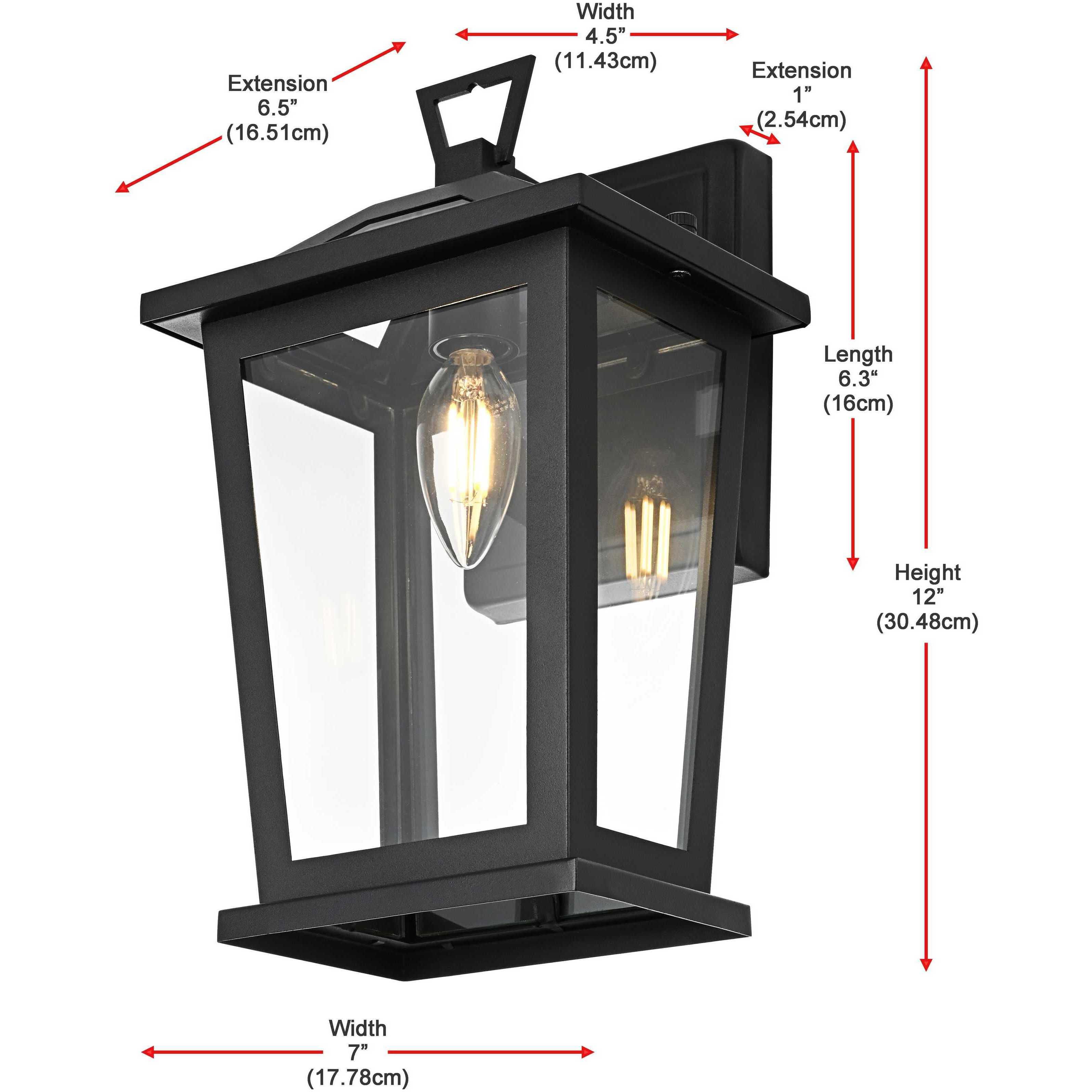 Berks 1 Light 12 inch Black Outdoor Wall Sconce