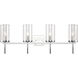 Oakland 4 Light 32.5 inch Chrome Vanity Light Wall Light