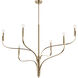 Livadia 6 Light Champagne Bronze Chandelier Ceiling Light, 1 Tier Large