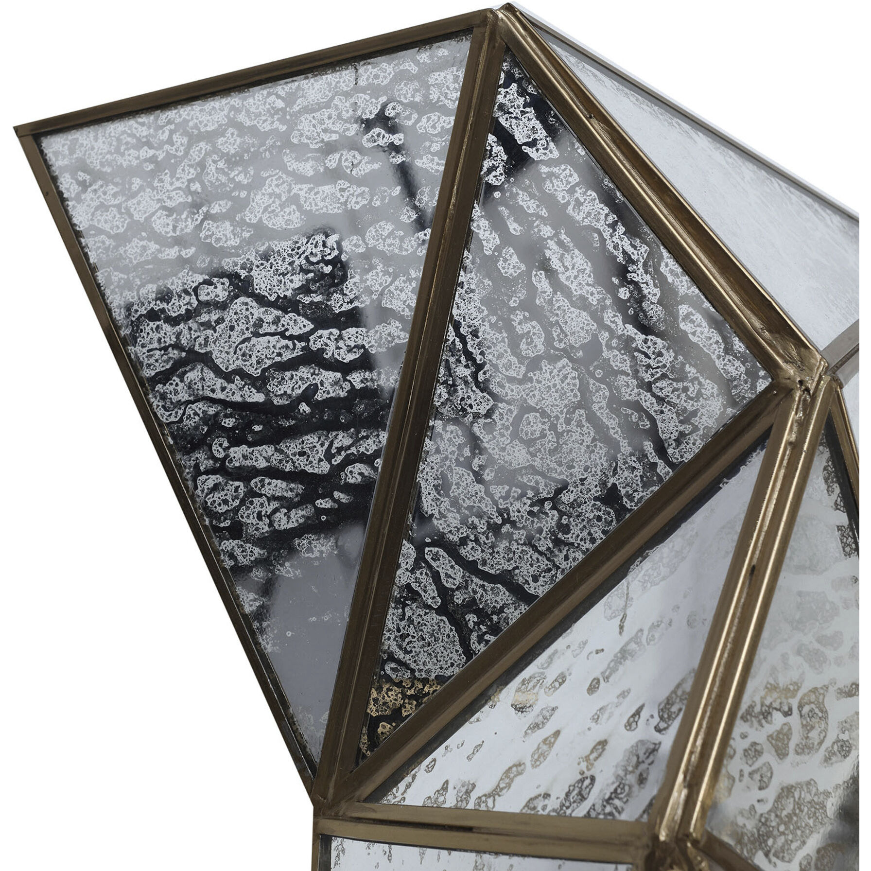 Geo-Gem 2 Light 9.5 inch Brass Antique Wall Sconce Wall Light