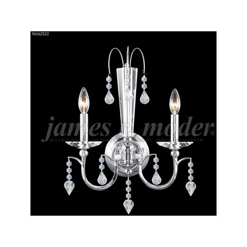 Medallion 2 Light 15 inch Silver Crystal Chandelier Ceiling Light