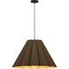 Lora 1 Light 27.5 inch Black Pendant Ceiling Light in Ebony/Ash, 28 in, WEP Collection
