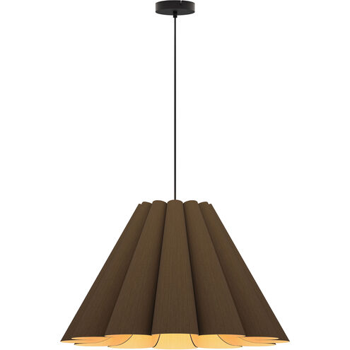Lora 1 Light 27.5 inch Black Pendant Ceiling Light in Ebony/Ash, 28 in, WEP Collection