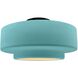 Radiance 1 Light 16.5 inch Reflecting Pool and Matte Black Semi Flush Ceiling Light