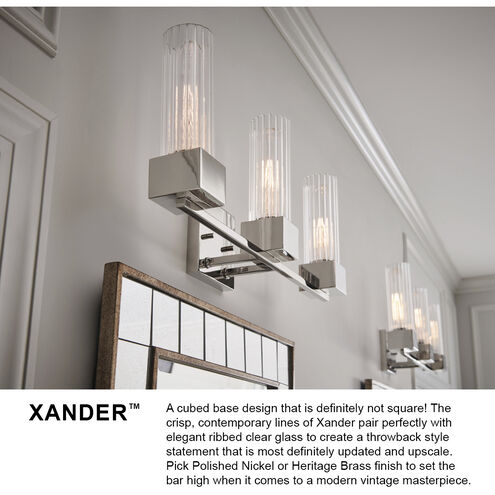 Xander LED 13 inch Heritage Brass Vanity Light Wall Light