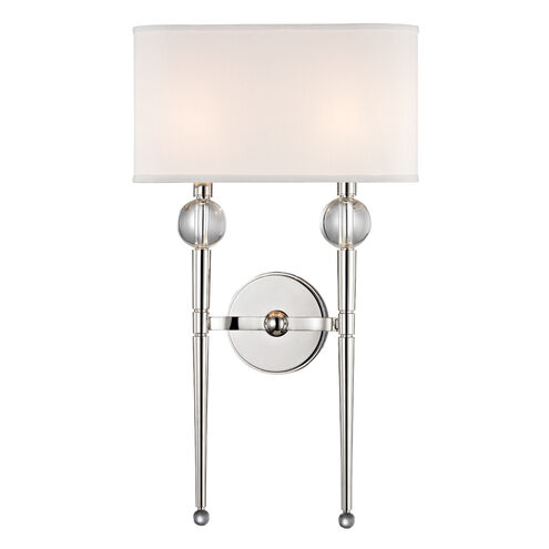 Rockland 2 Light 13 inch Polished Nickel Wall Sconce Wall Light