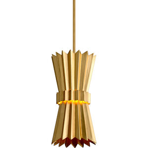 Moxy 1 Light Gold Leaf Pendant Ceiling Light