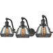Franklin Restoration Fulton 3 Light 28 inch Oil Rubbed Bronze Bath Vanity Light Wall Light in Plated Smoke Glass, Franklin Restoration