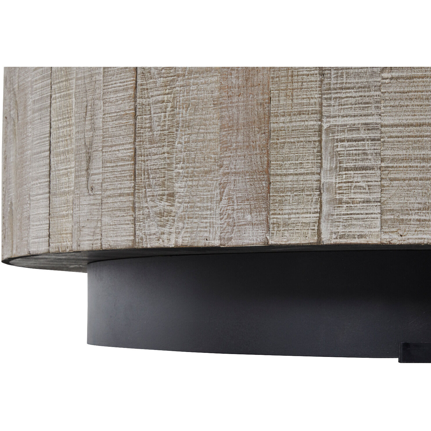 Colton 48 X 48 inch Charcoal Oak / Rusty Black Coffee Table