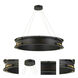 Bristol LED 32 inch Black Dining Chandelier Ceiling Light