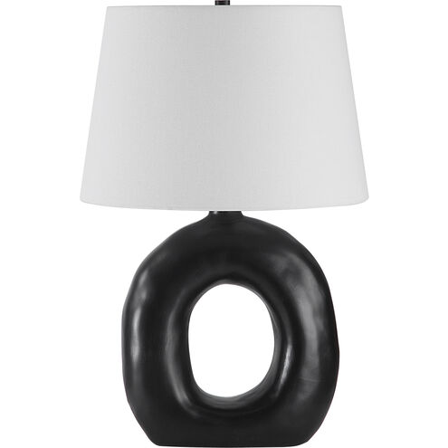 Omaru 23 inch 100 watt Matte Black Table Lamp Portable Light