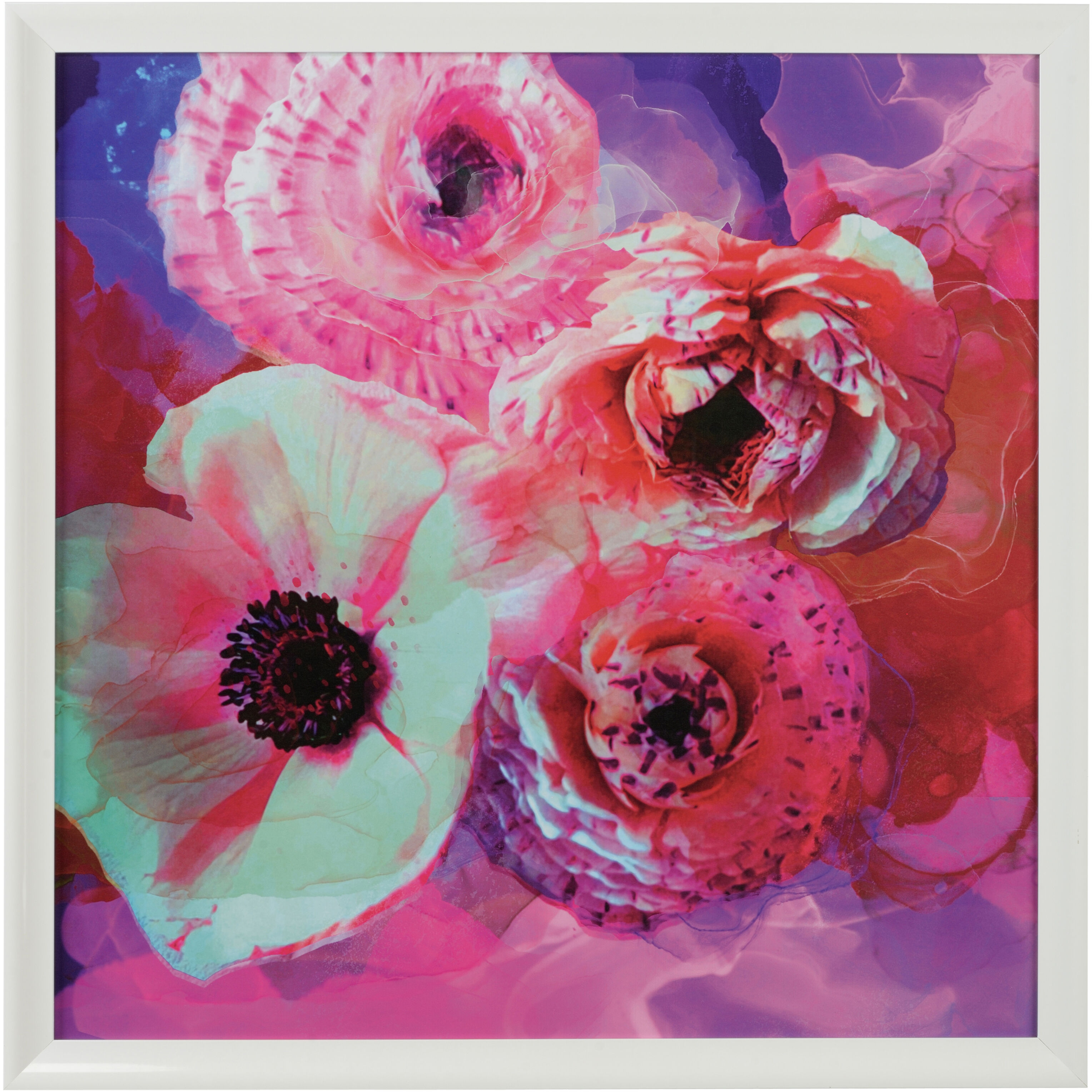Pop Flowers 39 X 39 inch Print