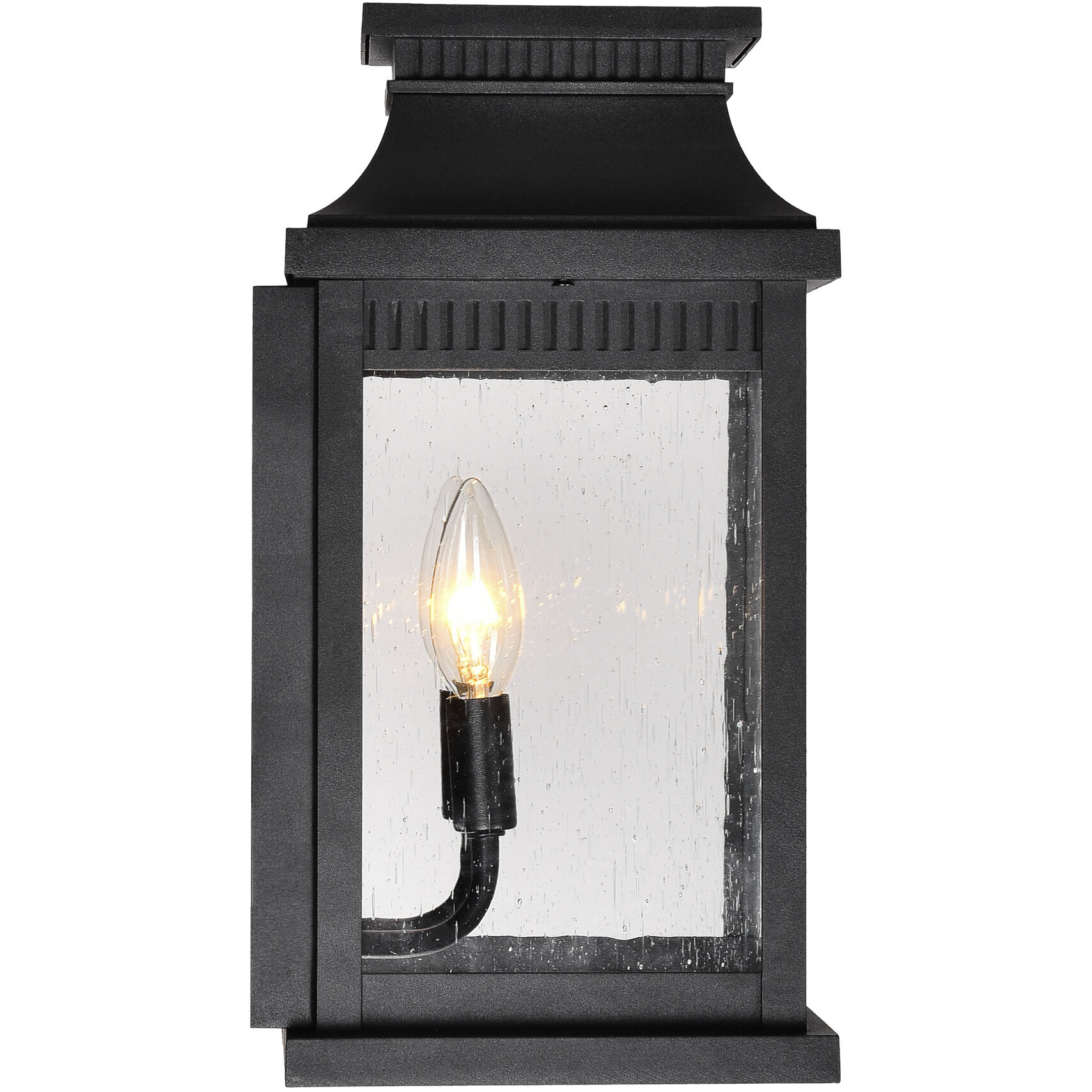 Milford 2 Light 14 inch Black Outdoor Wall Light