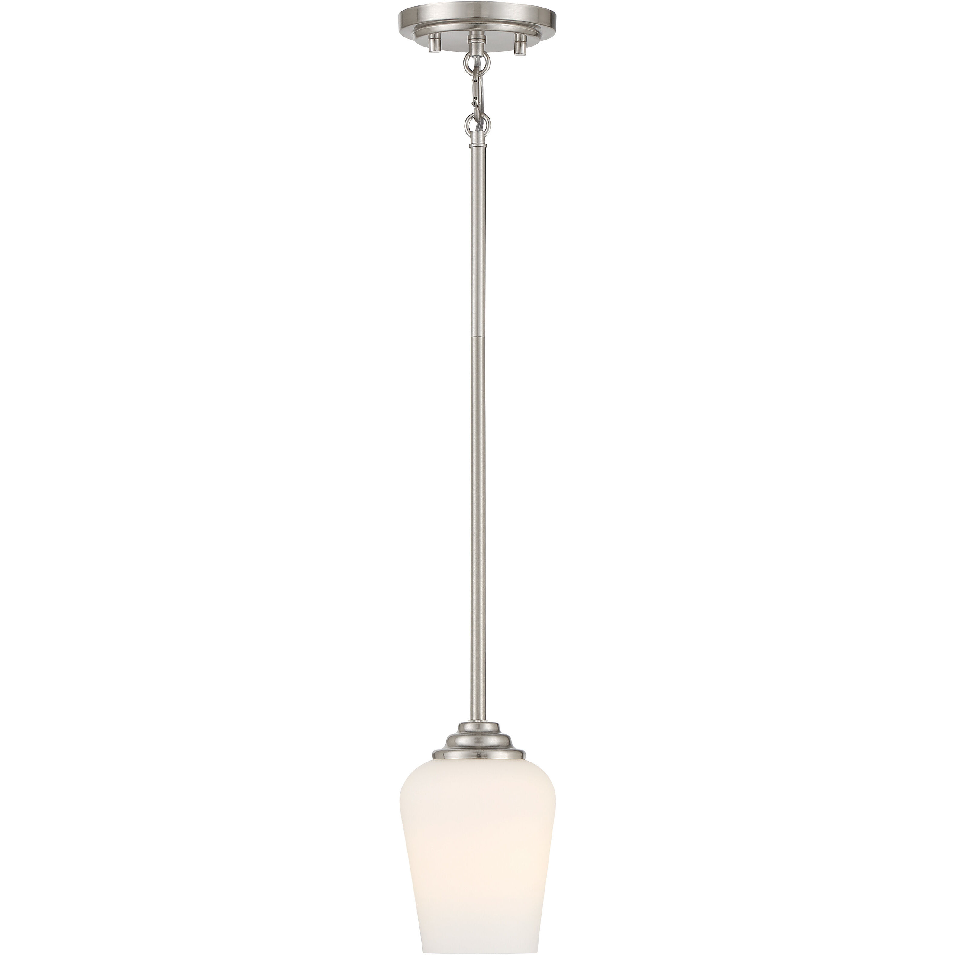 Shyloh 1 Light 4.88 inch Brushed Nickel Pendant / Semi Flush Ceiling Light