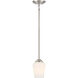 Shyloh 1 Light 4.88 inch Brushed Nickel Pendant / Semi Flush Ceiling Light