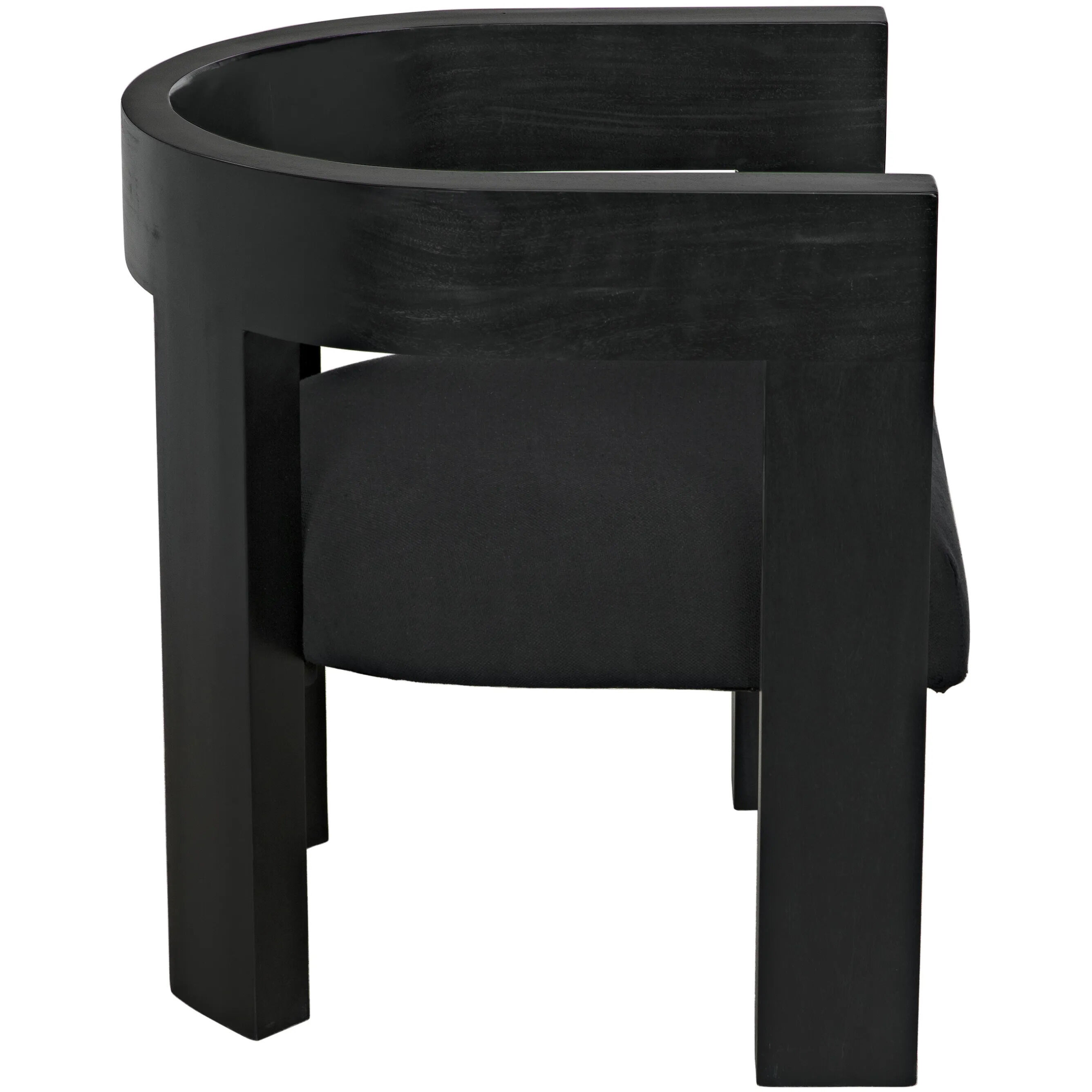 Eros Hand Rubbed Black Dining Chair