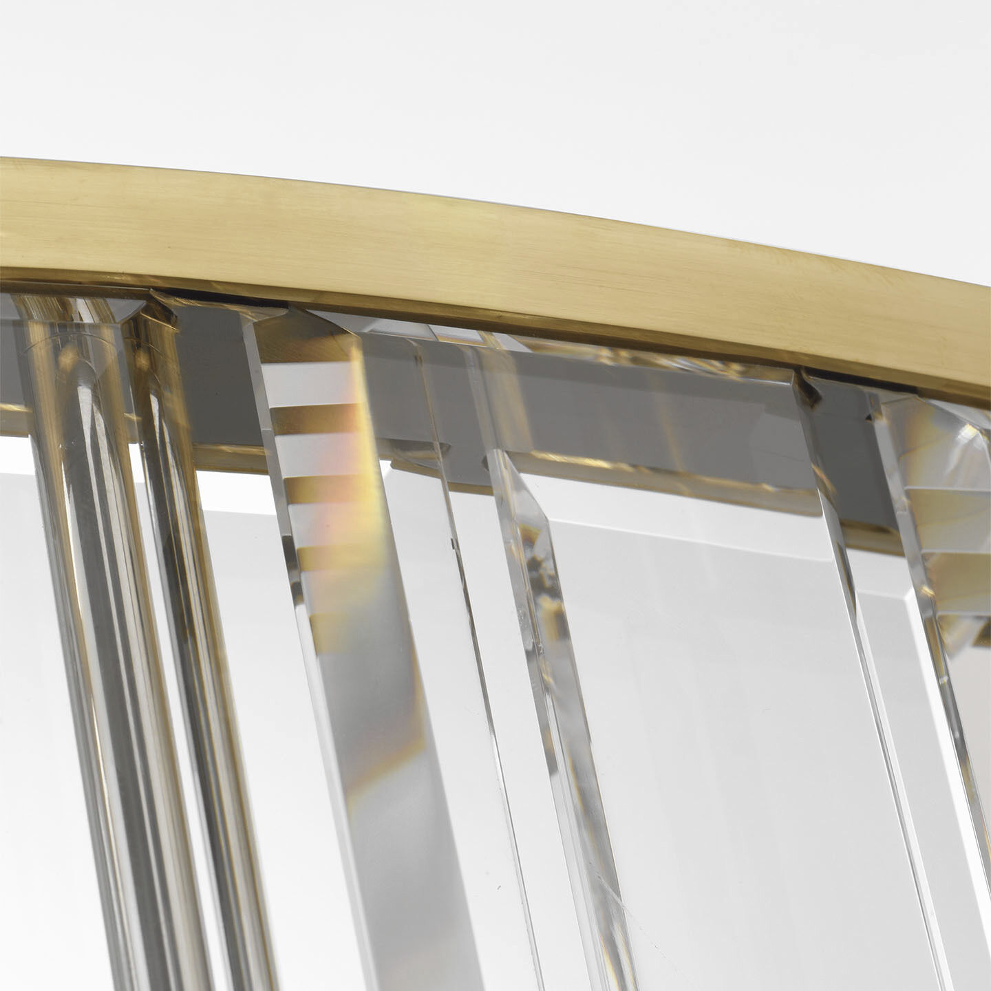 Chapman & Myers Iterna LED 40 inch Antique-Burnished Brass Ring Chandelier Ceiling Light in Crystal