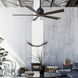 Atlas Irene-5 60 inch Matte Black with Walnut Tone Blades Ceiling Fan, Paddle Fan