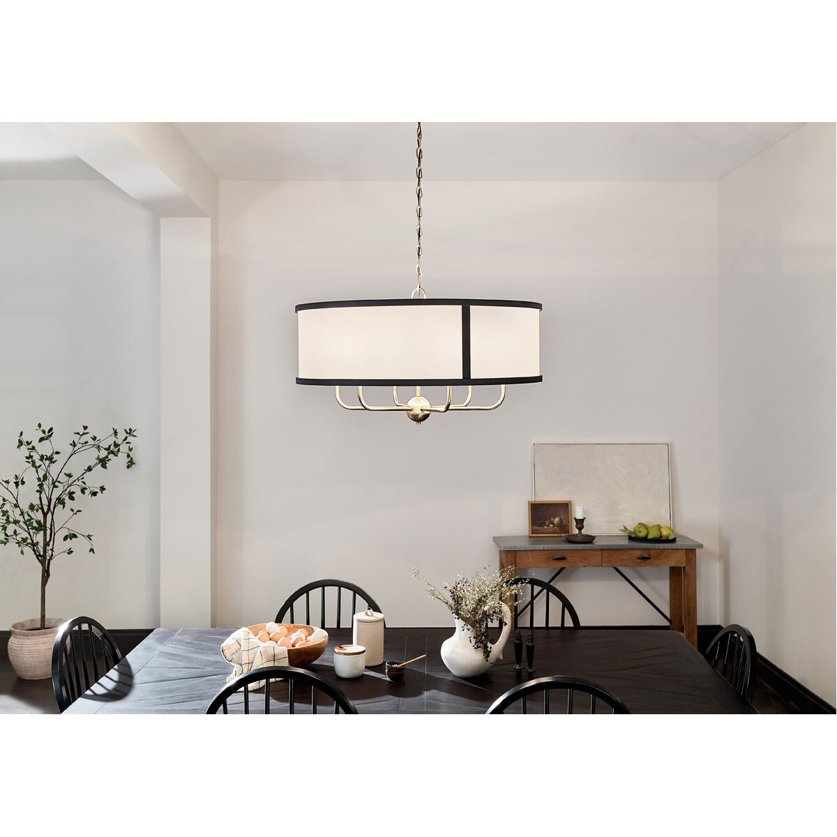 Homestead Heddle 6 Light 31 inch Natural Brass Chandelier Ceiling Light, Heddle