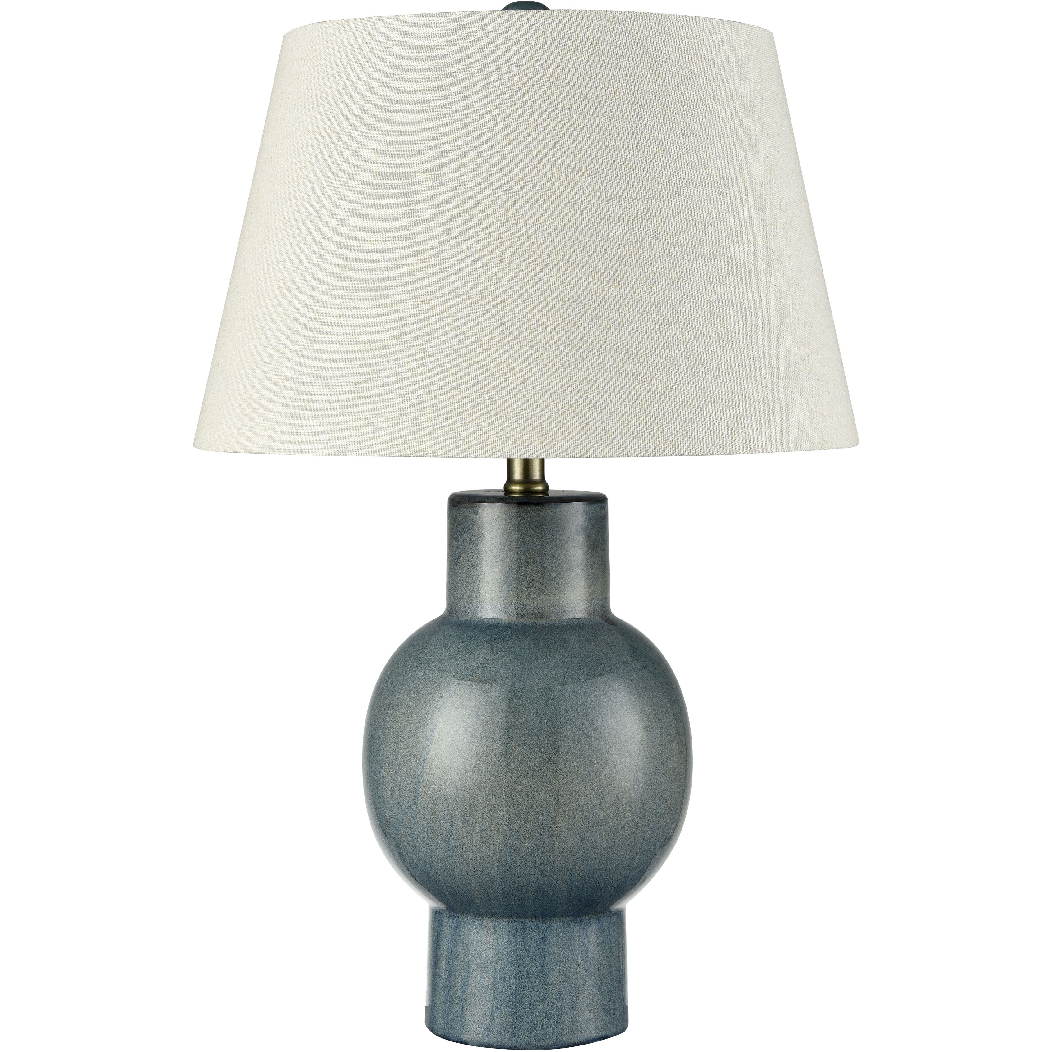 Monrow 23.5 inch 9 watt Light Blue Glazed Table Lamp Portable Light
