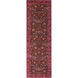 Caesar 96 X 30 inch Purple and Brown Runner, Wool