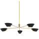 Sacramento 5 Light 63 inch Patina Brass/Soft Black Chandelier Ceiling Light 