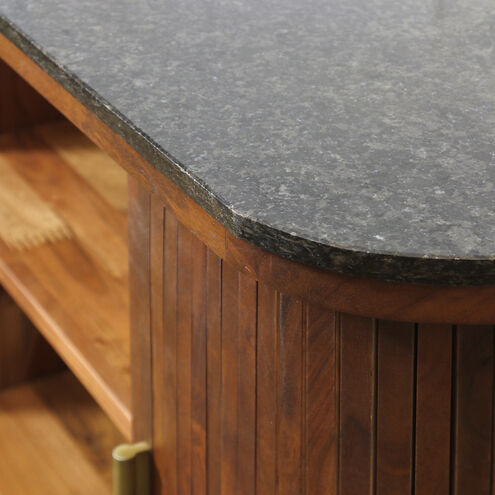 Cameron Black and Brown Stain and Gold Cabinet