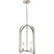 Triomphe 4 Light 17 inch Sterling Pendant Ceiling Light