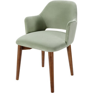 Payette Upholstery: Seafoam; Base: Brown Dining Chair