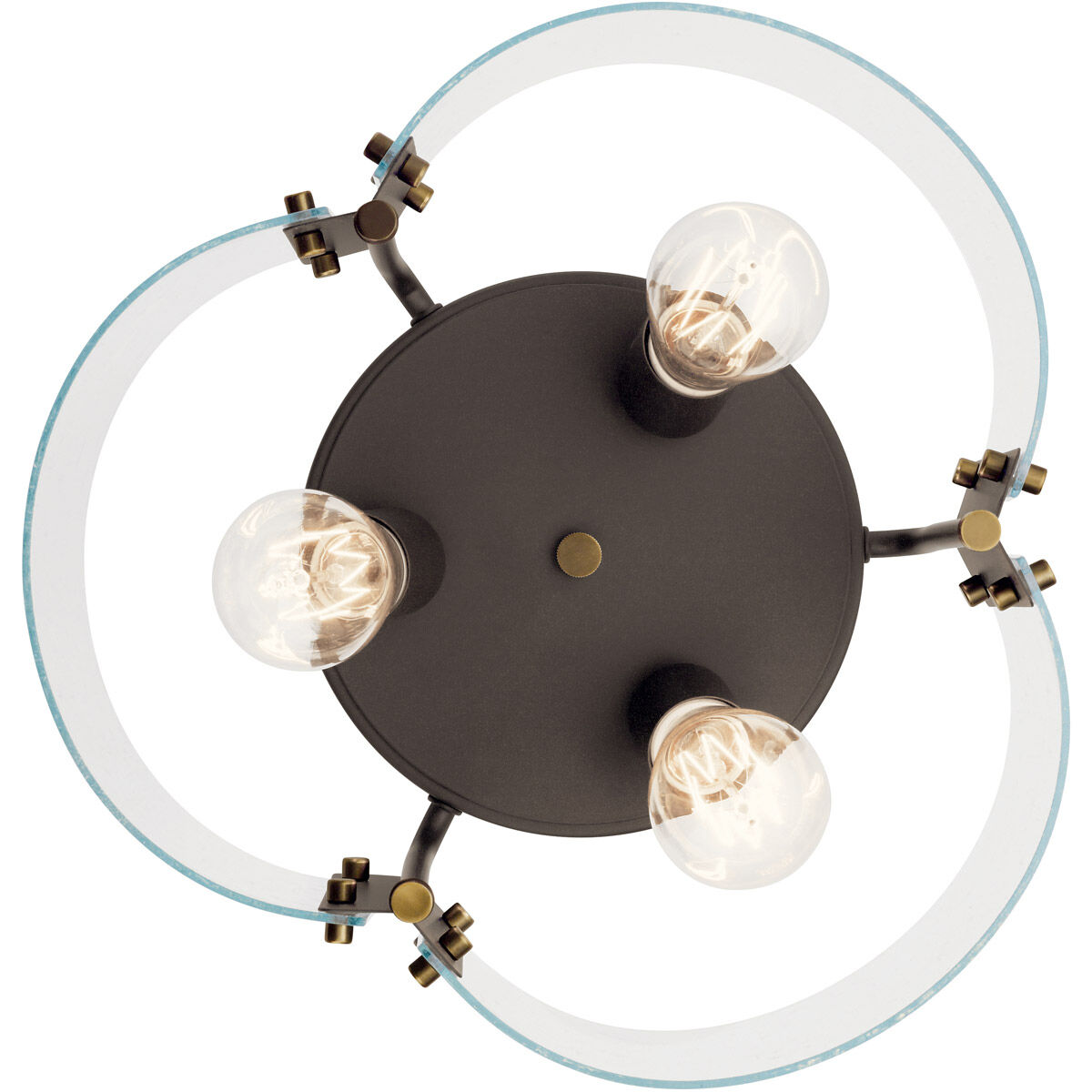 Thoreau 3 Light 14 inch Olde Bronze Semi Flush Light Ceiling Light