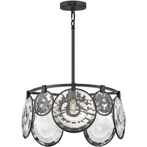 Nala LED 21.75 inch Black Pendant Ceiling Light, Semi-Flush Mount