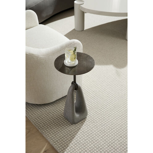 Miles 12 inch Vintage Bronze and Graphite Accent Table