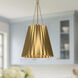 Alora Mood Plisse Pendant Ceiling Light in Aged Gold