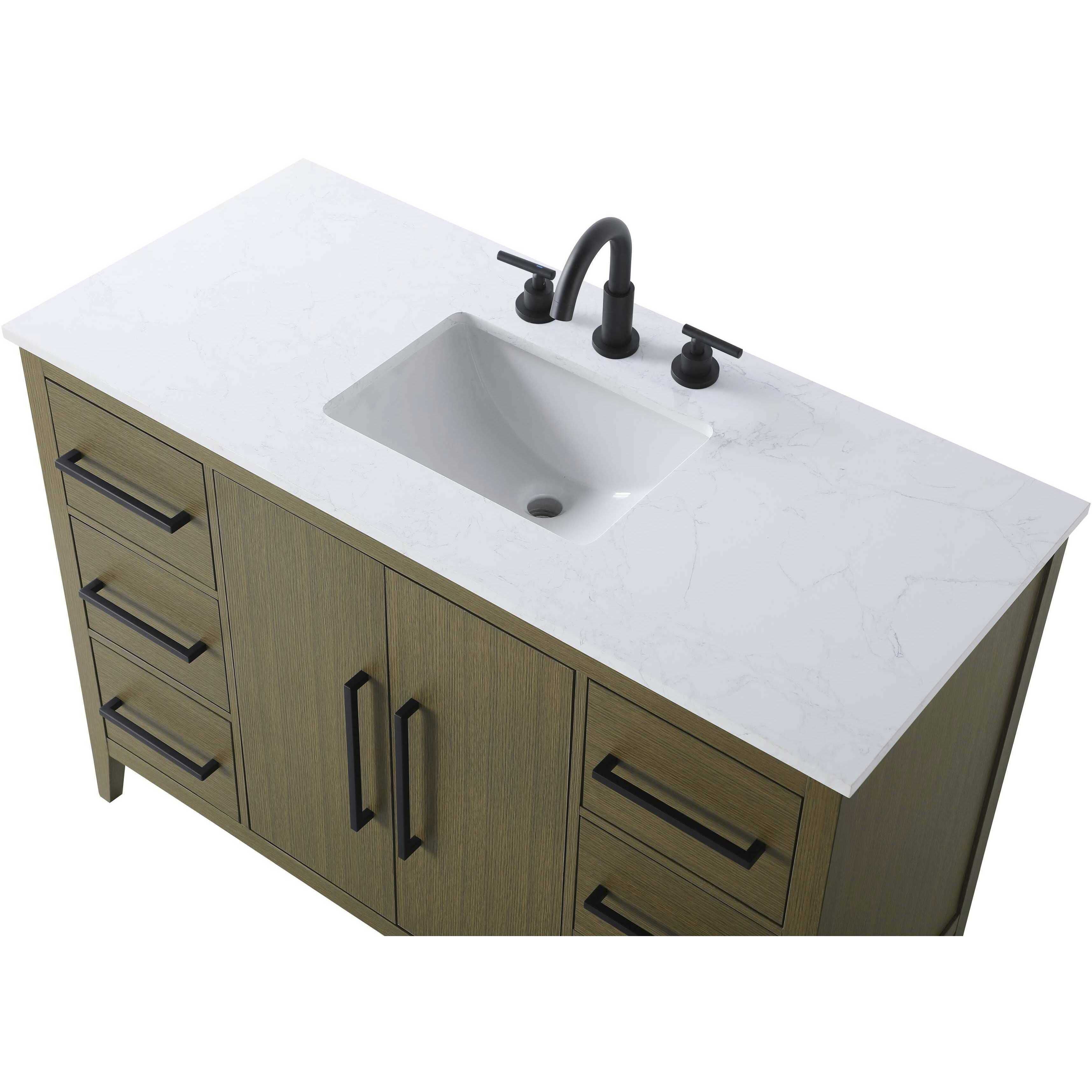 Millie 48 X 35 inch Chestnut Brown Bathroom Vanity Cabinet