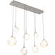 Gem LED 46.7 inch Beige Silver Linear Pendant Ceiling Light in 3000K LED, Metallic Beige Silver, Amber, Multi-Port
