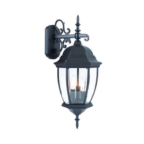 Wexford 3 Light 23 inch Matte Black Exterior Wall Mount