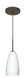 Chrissy 1 Light Bronze Pendant Ceiling Light in Opal Matte Glass
