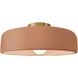 Radiance LED 16 inch Adobe and Brushed Brass Semi Flush Ceiling Light