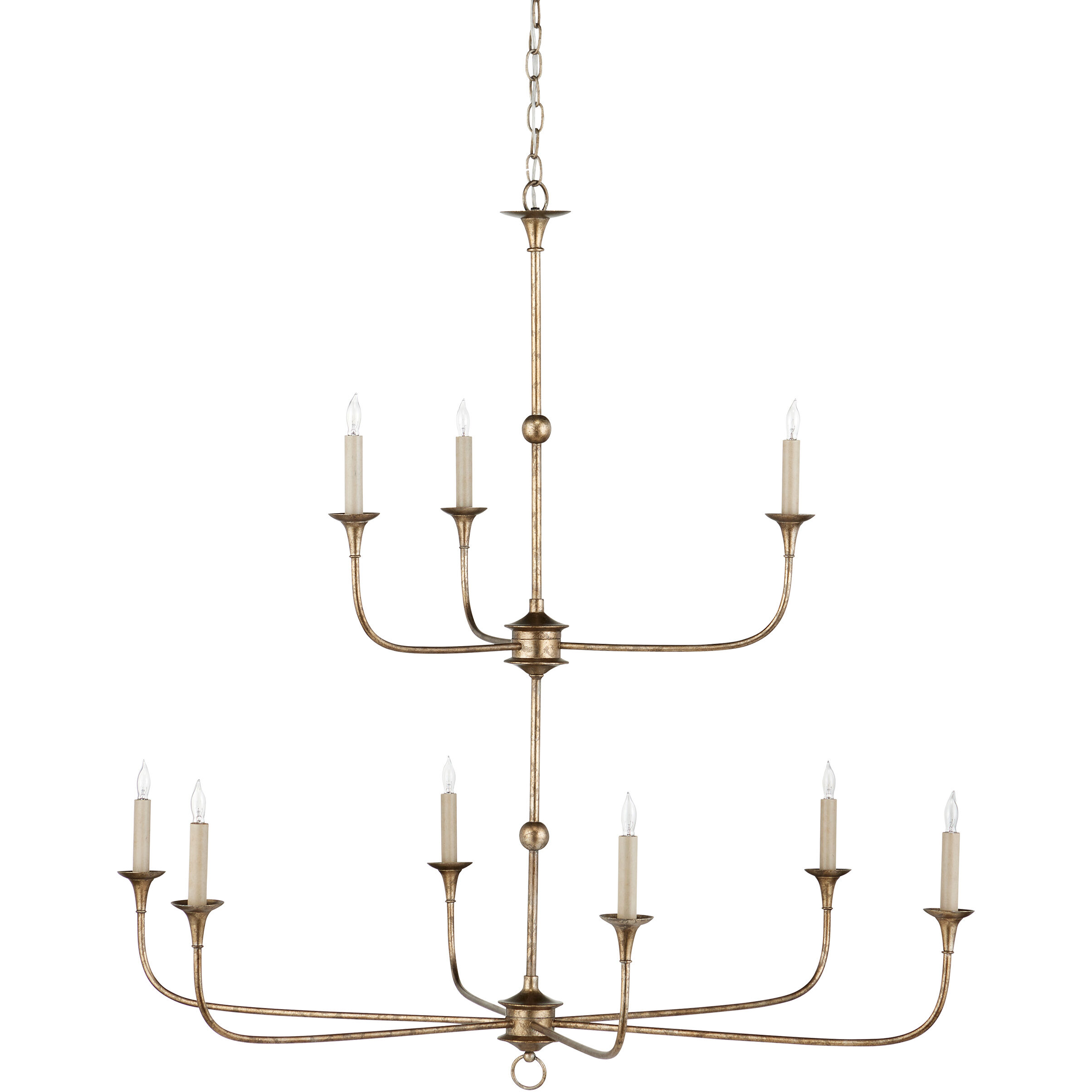 Nottaway 9 Light 44.25 inch Pyrite Bronze Two-Tier Chandelier Ceiling Light