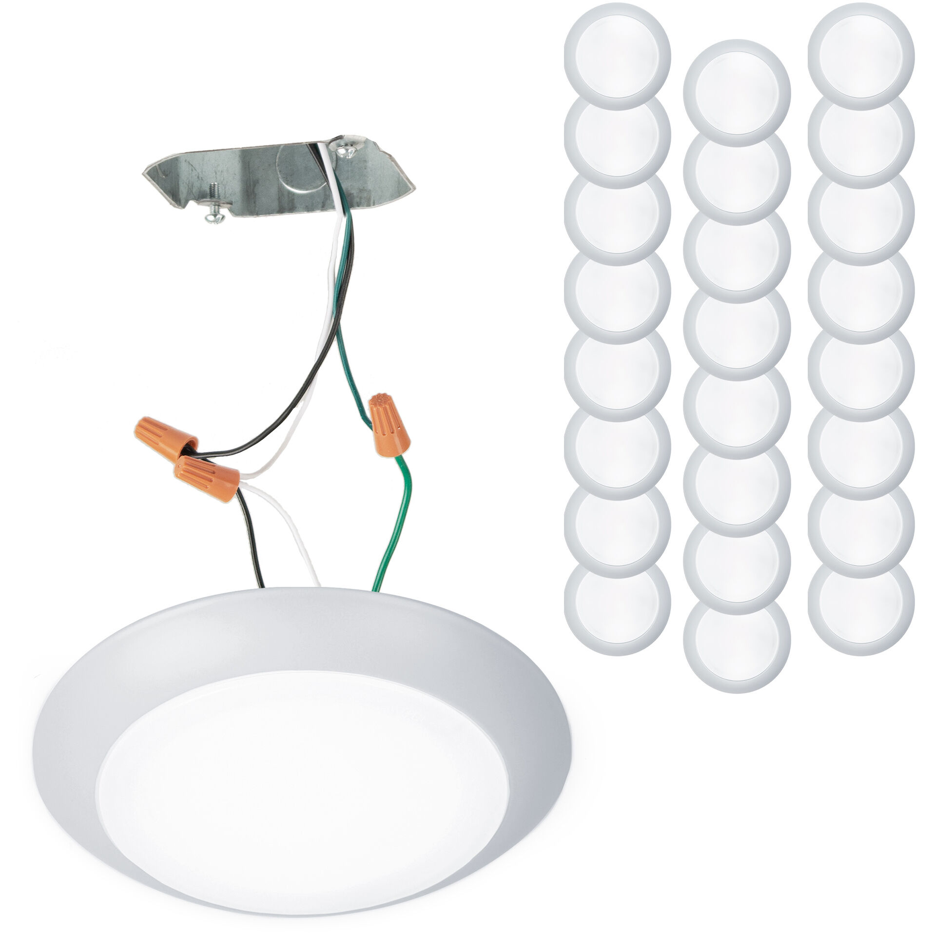 Disc LED 7.4 inch White Flush Mount Ceiling Light in 24, WAC Limited