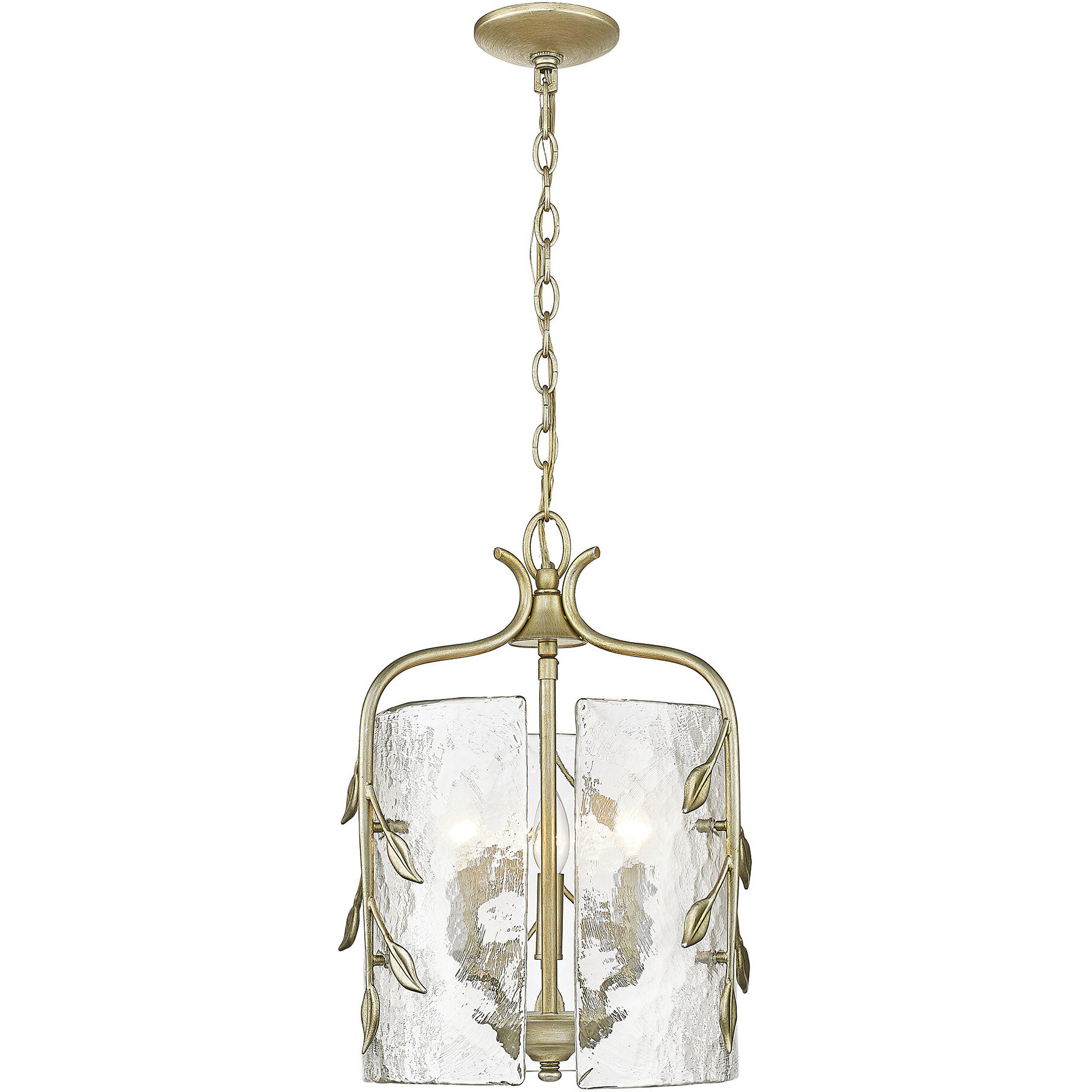 Calla 3 Light 13 inch White Gold Pendant Ceiling Light