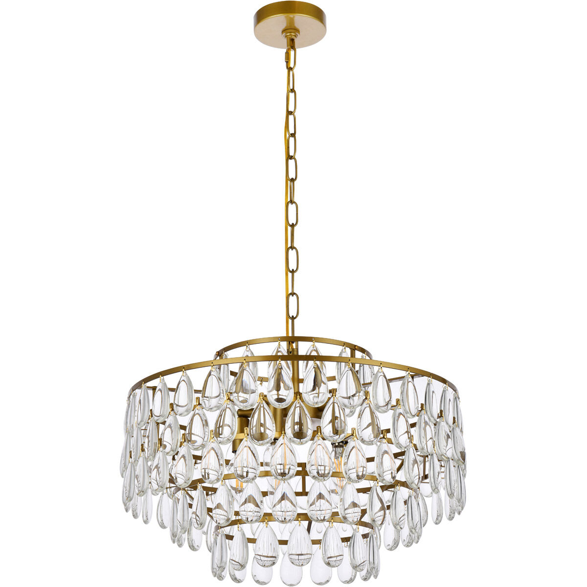 Mila 5 Light 20 inch Brass Pendant Ceiling Light