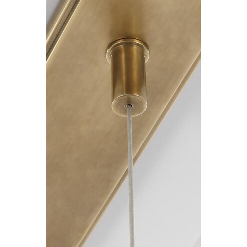 Anne-Marie Barton Marcell Linear Chandelier Ceiling Light in Antique-Burnished Brass