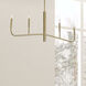 Eleanor 4 Light 48 inch Aged Brass Horizontal Chandelier Ceiling Light