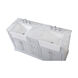 Franklin 60 X 22 X 35 inch Grey Bathroom Vanity Cabinet