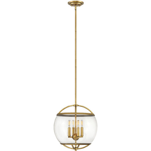 Calvin 4 Light 15 inch Heritage Brass Indoor Pendant Ceiling Light