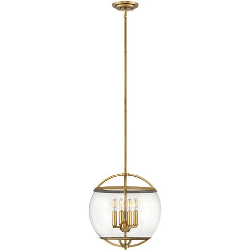 Calvin LED 15 inch Heritage Brass Indoor Pendant Ceiling Light