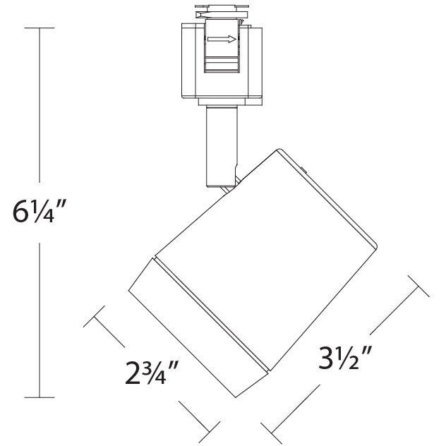 Ocularc 1 Light 120 Black H Track Fixture Ceiling Light