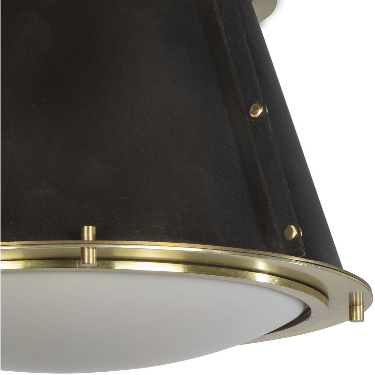 French Maid 1 Light 13 inch Blackened Brass and Natural Brass Flush Mount Ceiling Light