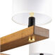 Hill Country 4 Light Matte Black and Natural Walnut Chandelier Ceiling Light